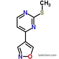 Molecular Structure of 956721-96-3 (4-(Isoxazol-4-yl)-2-(methylthio)pyrimidine)